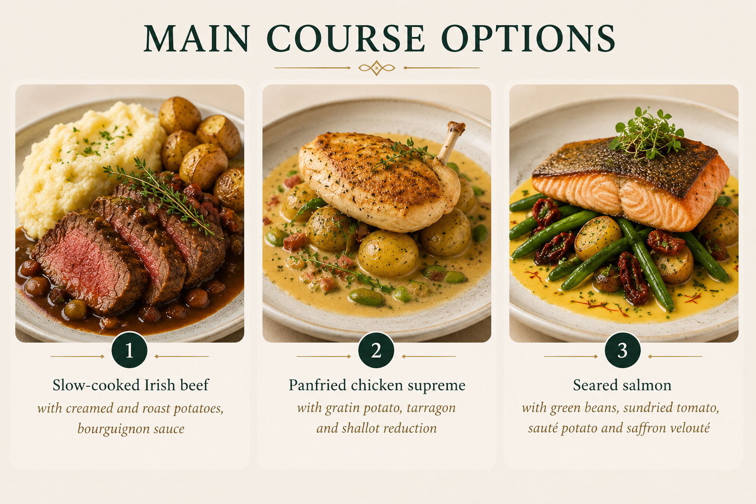 Main course options