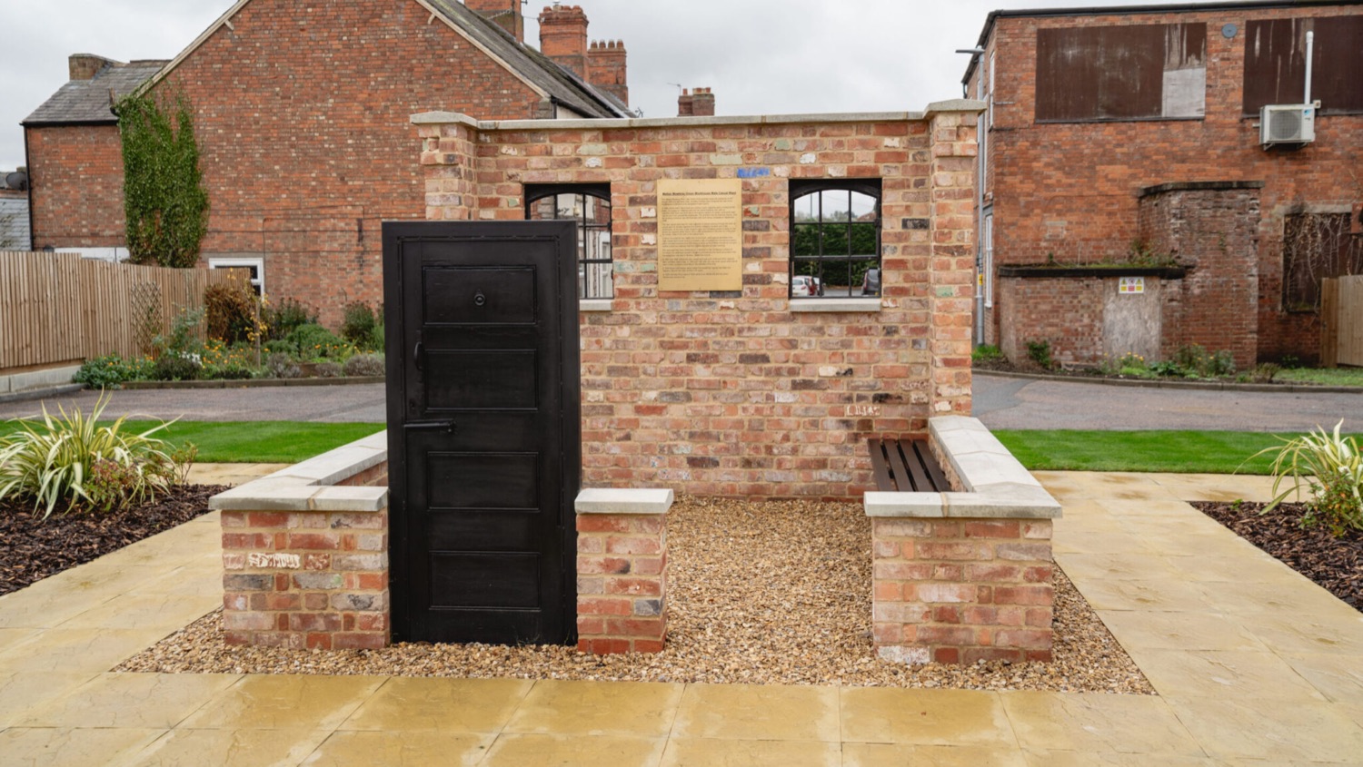 Historic brickwork retained within a development